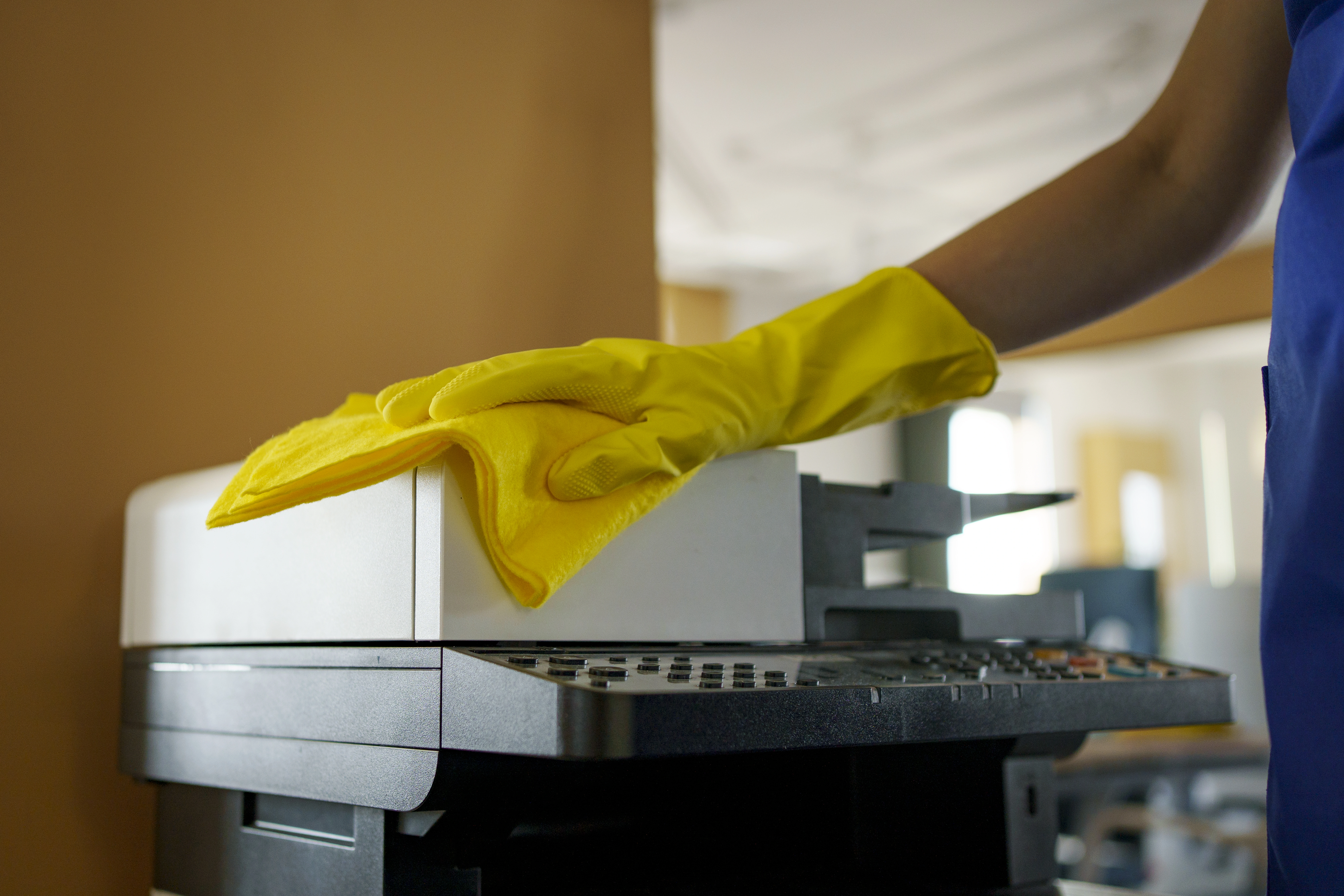 Preference Cleaning LLC team providing professional Aventura office cleaning services in a modern workspace